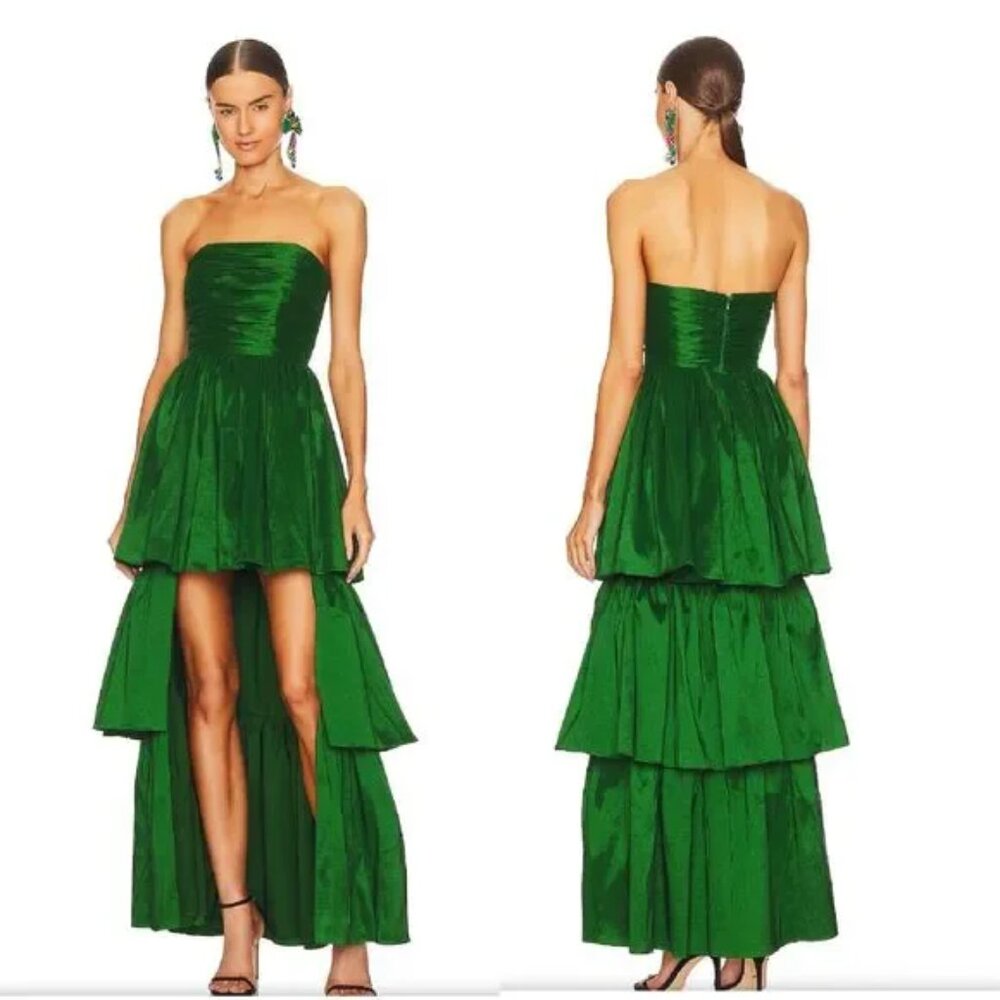 Lovers + Friends Strapless Green Dress